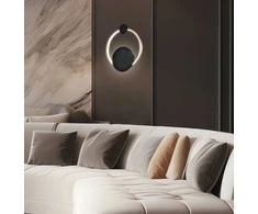 Bikuva.lt 13,6W LED sieninis šviestuvas MELIA, juodos/aukso sp., 3000K, 4263300