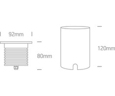 13W LED įleidžiamas į žemę šviestuvas, aliuminio sp., 3000K, 69052A/W