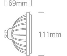 13W LED lemputė, GU10, juoda, 4000K, 7315GB/C/45