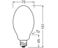 Osram 13W LED lemputė HQL, E27, baltos matinės sp., 2700K