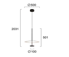 13W LED pakabinamas šviestuvas ROSS, juodu korpusu, 3000K, 4331900