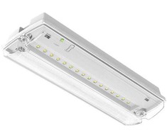 Ledvance 1,3W LED paviršinis evakuacinis šviestuvas EM BULKHEAD, baltas, su 3h avariniu moduliu