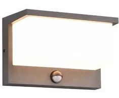 Sieninis šviestuvas DELIGHT 13W LED sieninis fasado šviestuvas NESTOS, antracito sp., 3000K, su judesio davikliu, IP54