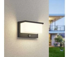 Sieninis šviestuvas DELIGHT 13W LED sieninis fasado šviestuvas NESTOS, antracito sp., 3000K, su judesio davikliu, IP54