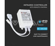 13W/m LED juosta, 422LED/m, RGB, 5m, su maitinimo šaltiniu ir nuotolinio valdymo pulteliu