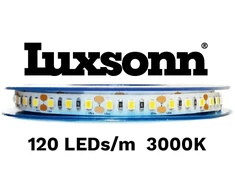 14,4W/m LED juosta LUXSONN, BRIDGELUX diodai, 24V, 120 LED/m, 3000K