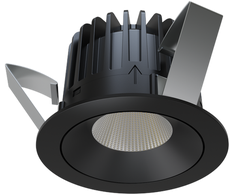 14W įleidžiamas šviestuvas INTO R100 LED, juodas, 4000K