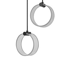 14W LED pakabinamas šviestuvas CIRCLE, juodas, 3000/4200/6500K