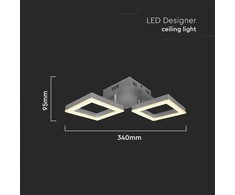 Lubinis šviestuvas V-tac 14W LED paviršinis šviestuvas, pilkas, 3000K
