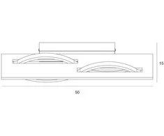 Italux 14W LED sieninis šviestuvas CONATO, juodas, 3000K
