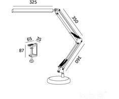 14W LED stalo šviestuvas TENUIX, baltas, 3000/4000/6000K