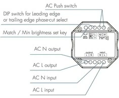 Iki 330W WiFi &amp; RF AC TRIAC valdiklis, veikia per WIFI ir TUYA