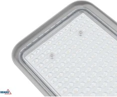 Bemko 150W LED gatvės šviestuvas JAZMIN, šviesiai pilkas, 4000K, IP65, 140°x70°, su šviesos jutikliu