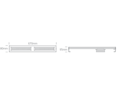 150W LED linijinis pramoninis šviestuvas, juodas, 4000K, IP65, 63150L/C