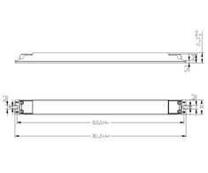 150W maitinimo šaltinis POS SLIM, 24V, IP20, DALI / PUSH