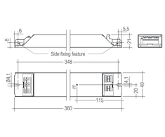Bikuvalt 150W LED maitinimo šaltinis TRIDONIC LCU, 48V, DALI/PUSH