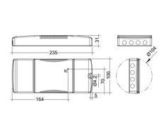 Bikuva.lt 150W maitinimo šaltinis TRIDONIC DC-STR magnetinėms sistemoms INSIGHT, dimeriuojamas