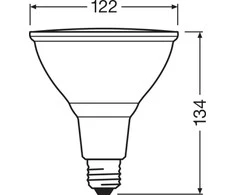 Osram 15,2W LED lemputė, E27, 2700K, dimeriuojama