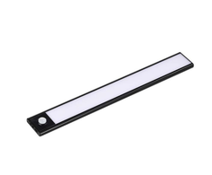 V-tac 1,5W LED įkraunamas linijinis paviršinis šviestuvas, 30cm, juodas, 4000K, su judesio davikliu