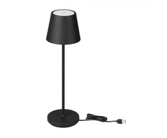 V-tac 1,5W LED įkraunamas stalo šviestuvas, juodas, 3000K, dimeriuojamas, IP54