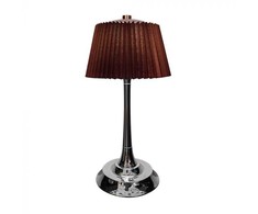 V-tac 1,5W LED įkraunamas stalo šviestuvas, rudos/chromo sp., 3000/4000/6000K, dimeriuojamas