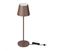 V-tac 1,5W LED įkraunamas stalo šviestuvas, rūdžių sp., 3000K, dimeriuojamas, IP54