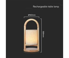 V-tac 1,5W LED įkraunamas stalo šviestuvas, smėlio sp., 3000K, dimeriuojamas