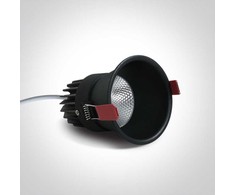15W LED įleidžiamas šviestuvas, juodas, 3000K, 10115FD/B/W