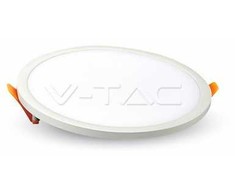15W LED įmontuojama panelė V-TAC Trimless, apvali (3000K) šiltai balta