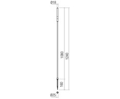 1,5W LED įsmeigiamas lauko šviestuvas TORCH, tamsiai pilkas, 3000K, IP65, 108cm, 90448