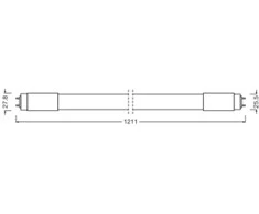 Ledvance 15W LED lempa, G13, baltos matinės sp., 4000K