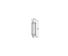 Osram 15W LED lemputė LINE, R7s, skaidri, 2700K, dimeriuojama
