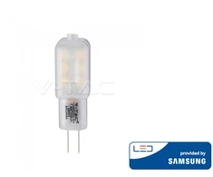 1.5W LED lemputė V-TAC, 12V, G4, 3000K (šiltai balta), SAMSUNG LED chip