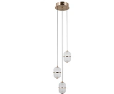 15W LED pakabinamas šviestuvas ALANI, aukso sp./skaidrus, 3000K
