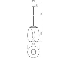 15W LED pakabinamas šviestuvas DROP, chromo sp./skaidrus, 3000K, 01-3629