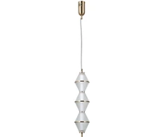 15W LED pakabinamas šviestuvas FUENTE, aukso sp./skaidrus, 3000K