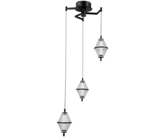15W LED pakabinamas šviestuvas FUENTE, juodos sp./skaidrus, 3000K