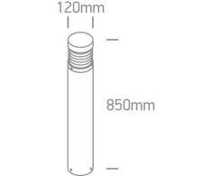 15W LED pastatomas lauko šviestuvas, antracito sp., 3000K, 67034/AN/W