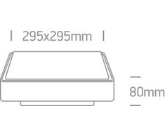 15W LED plafonas su avariniu moduliu, pilkas, 3000K, 67282ANE/G/W