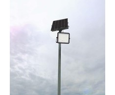 V-tac 15W LED prožektorius su saulės baterija, juodas, 6400K