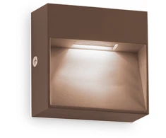 Sieninis šviestuvas Ideal Lux 1,5W LED sieninis fasado šviestuvas DEDRA, kavos sp., 3000K, IP65, 328621
