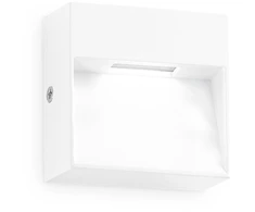 Sieninis šviestuvas Ideal Lux 1,5W LED sieninis fasado šviestuvas DEDRA, baltas, 3000K, IP65, 328638