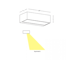 Sieninis šviestuvas 15W LED sieninis fasado šviestuvas, tamsiai pilkas, 3000K, IP54, E518
