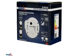 1,5W LED sieninis įmontuojamas šviestuvas laiptų apšvietimui SYNTO, baltas, 3000/4000/5700K, be dangtelio, su judesio davikliu