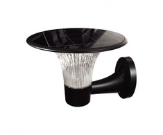 V-tac 15W LED sieninis lauko šviestuvas su saulės baterija ir judesio davikliu, juodas, 4000/6000K