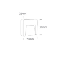 1,5W LED sieninis šviestuvas, baltas, 2700/3300/4000K, IP65, 67417/W/V