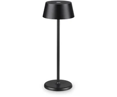 Ideal Lux 1,5W LED stalo šviestuvas PURE, juodas, 3000K, dimeriuojamas, IP54, 311678