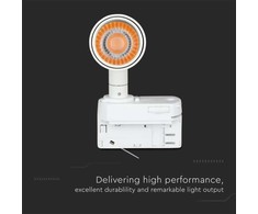 V-tac 15W LED šviestuvas į 3 fazių bėgelius, baltas, 4000K, SAMSUNG LED chip