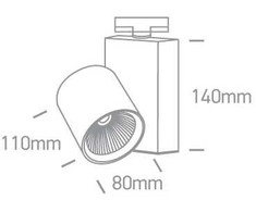 15W LED šviestuvas į bėgelius, juodas, 4000K, 65611NT/B/C