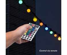 V-tac 15x0,5W LED lempučių girlianda, RGB, 13m, IP44